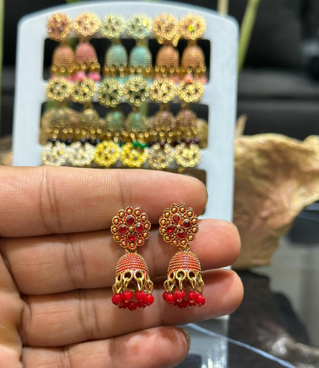 Combo of 12 Stylish Oxidised Jhumka Earrings โ Perfect for Every Outfit