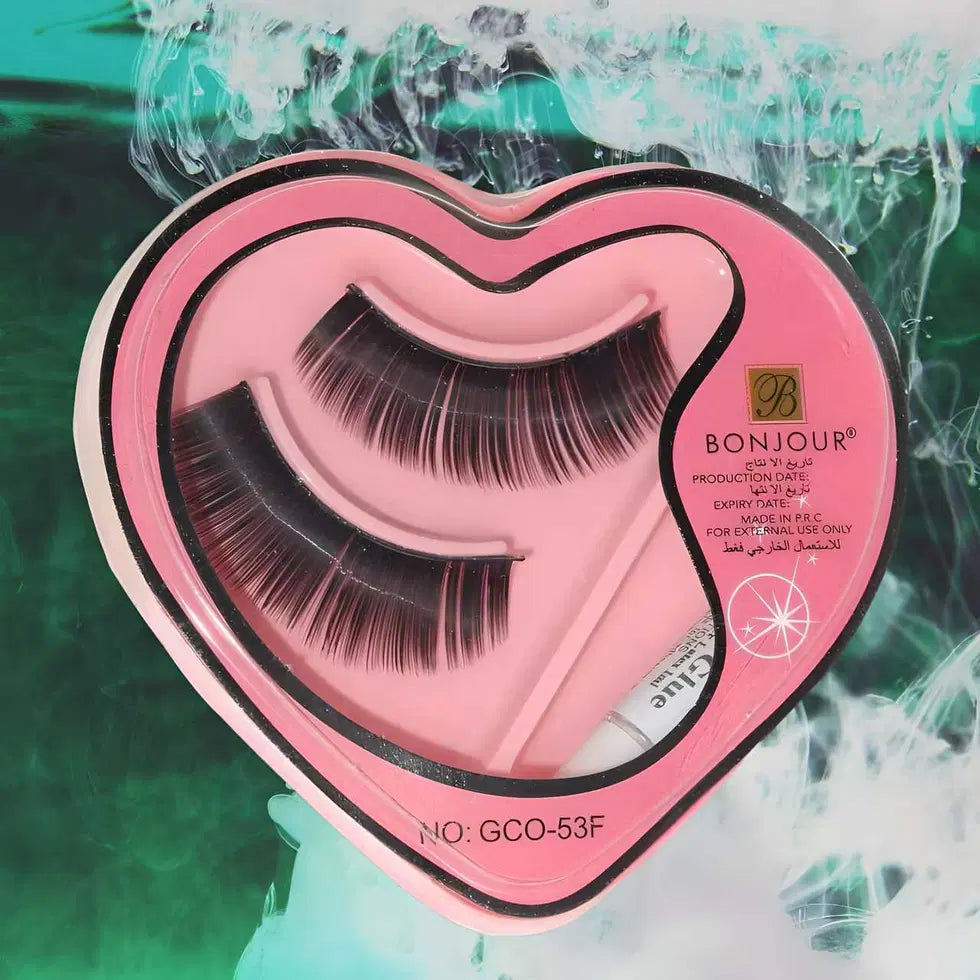 Bonjour 3D Eyelashes with Glue & Free Nail Set