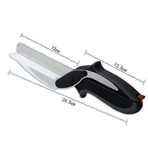 2-in-1 Cleaver Cutter – Smart Kitchen Knife with Built-in Chopping Board